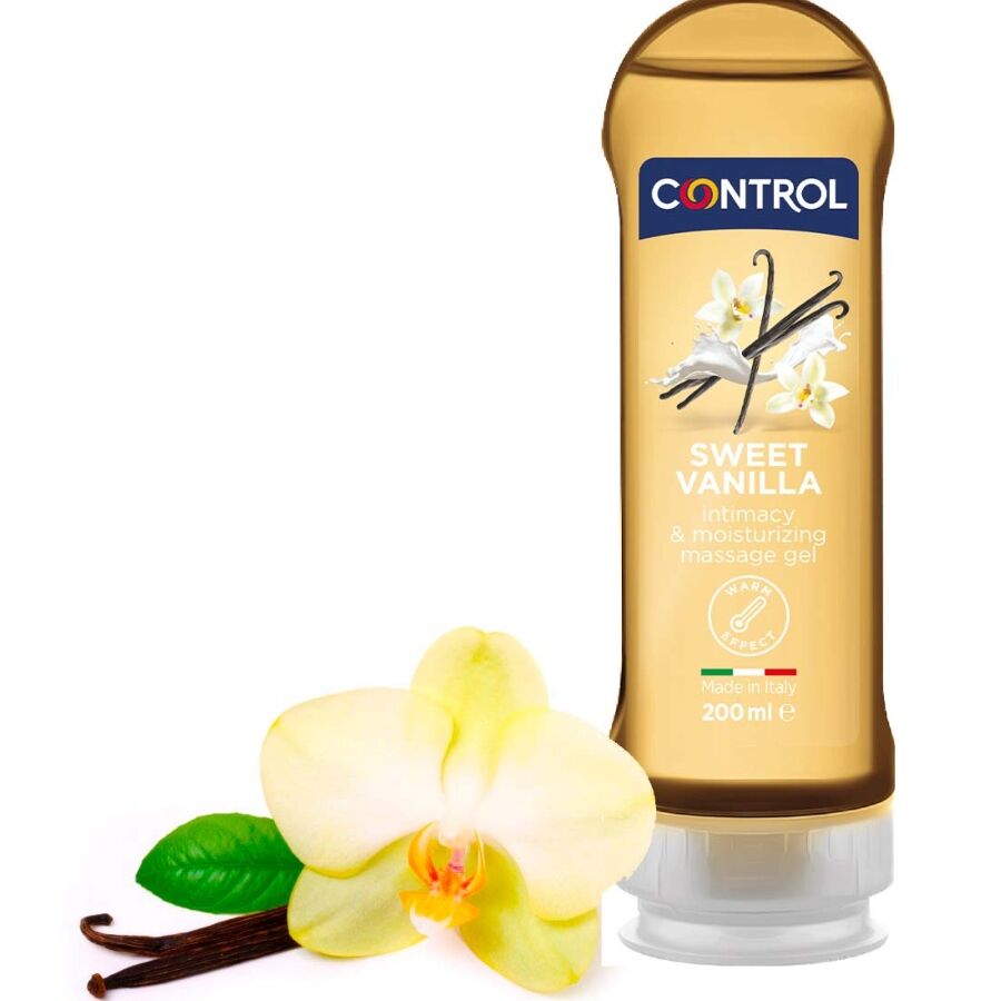 Gel de Massage 2-en-1 Parfums Effet Glissant 200 ml - Control