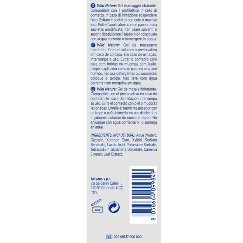 Gel de Massage 3 en 1 Wild Nature 99,4% Naturel 200 ml - Control