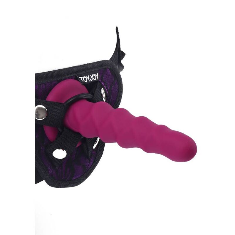 Gode Côtelé Ventouse Goodhead 12 cm Compatible Harnais - Get Real