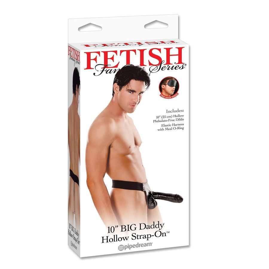 Gode Ceinture Creux Black Dream 25,4 cm Harnais Ajustable - Fetish Fantasy