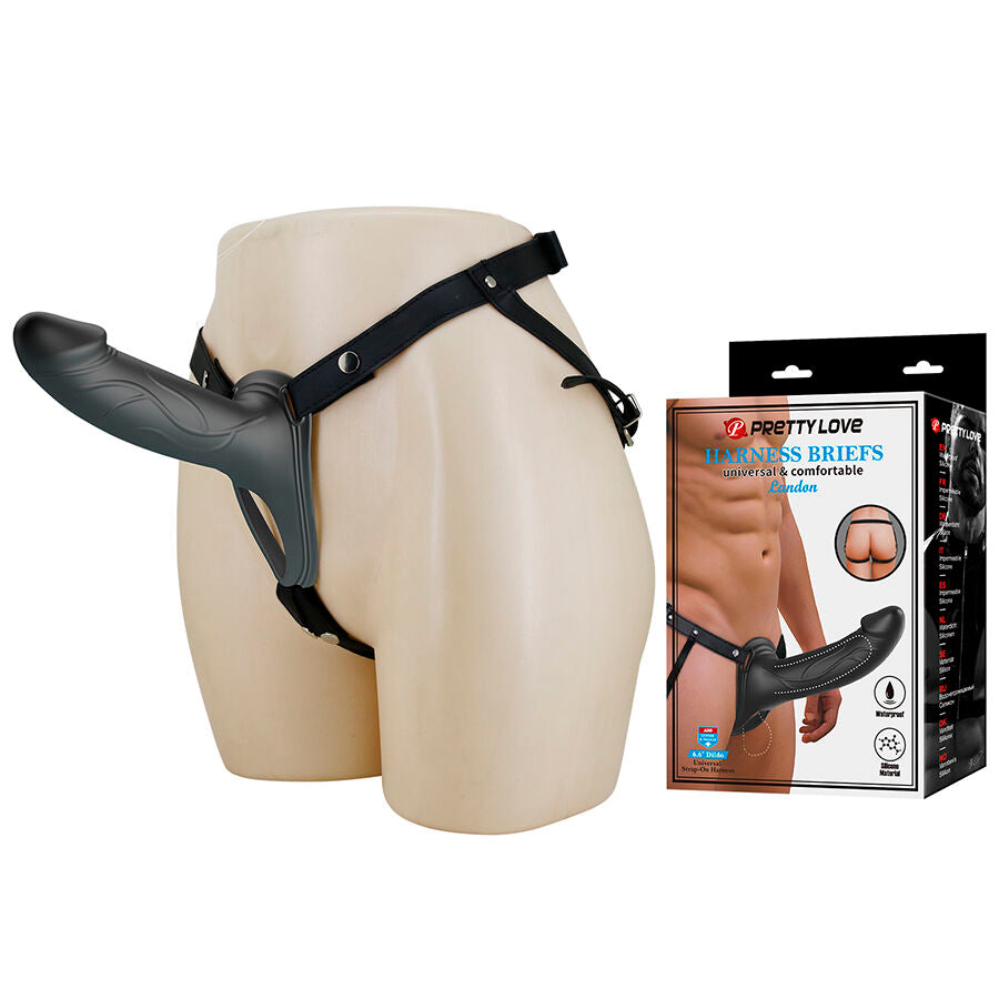 Gode Ceinture Creux Vibrant Landon Silicone Sangles Réglables - Pretty Love