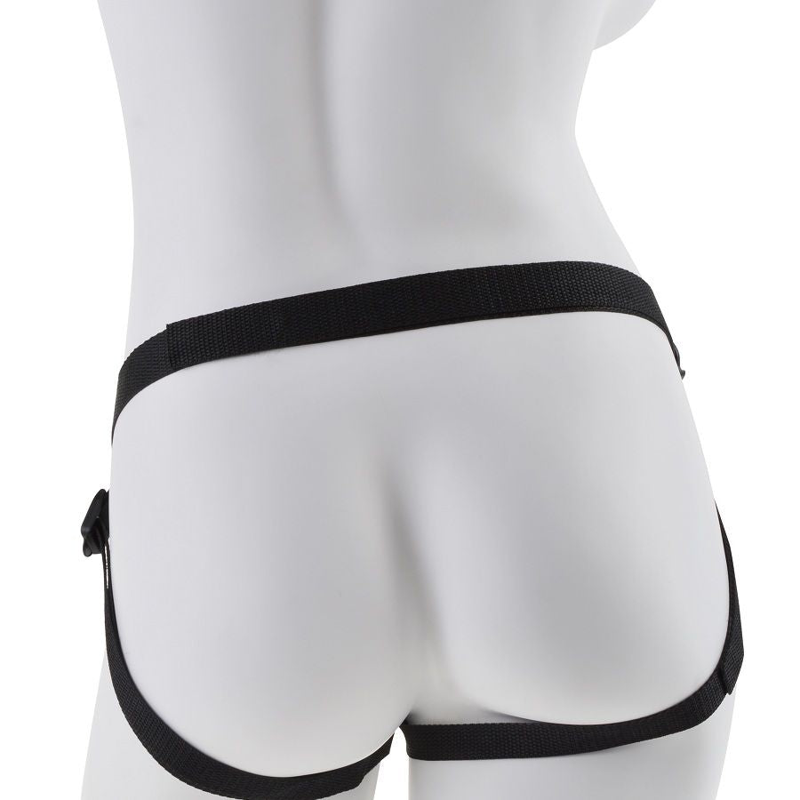 Gode Ceinture Designer Strap-On Gode 17 cm Veiné Harnais Réglable - Fetish Fantasy Gold