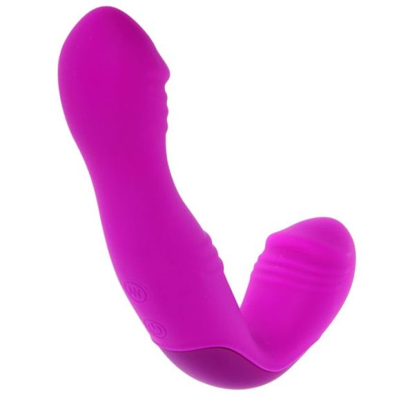 Gode Ceinture Sans Bretelles Angelo Vibrant 30 Modes Rechargeable Lilas - Pretty Love