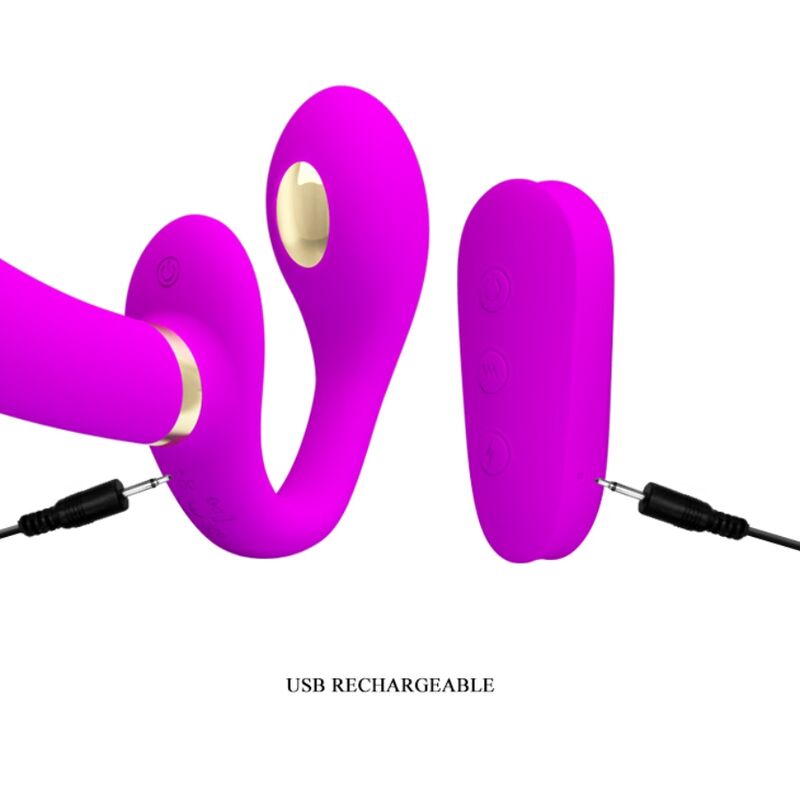 Gode Ceinture Sans Harnais Thunderbird Vibrant Électrostimulation Télécommande - Pretty Love