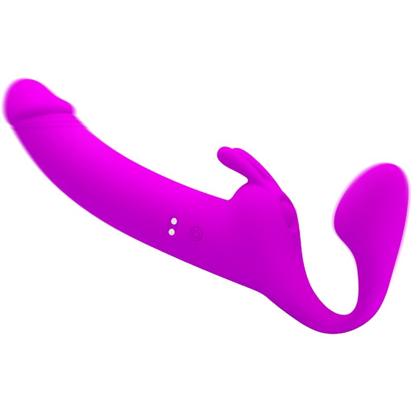 Gode Ceinture Sans Harnais Vibrant Zanini 10 Vibrations Rechargeable - Pretty Love