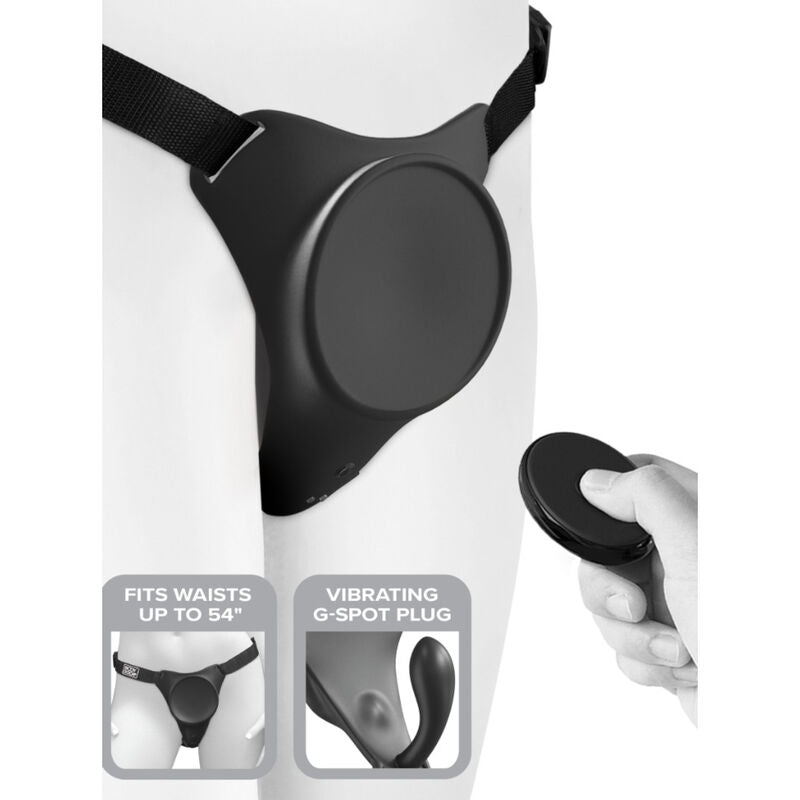 Gode Ceinture Vibrant Body Dock G-Spot Pro Sans Anneau 2 Moteurs - Pipedreams