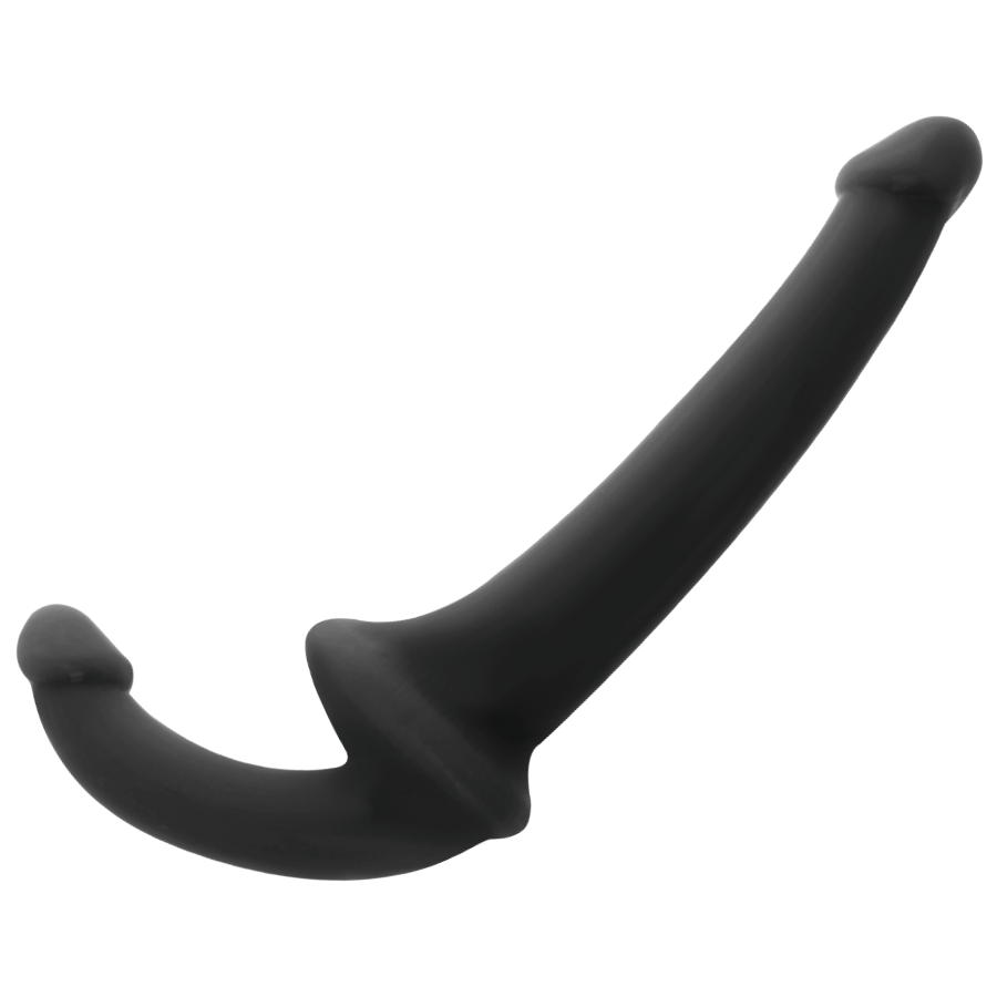 Gode Double Sans Harnais Stimulation Point G Silicone Noir - Addicted Toys