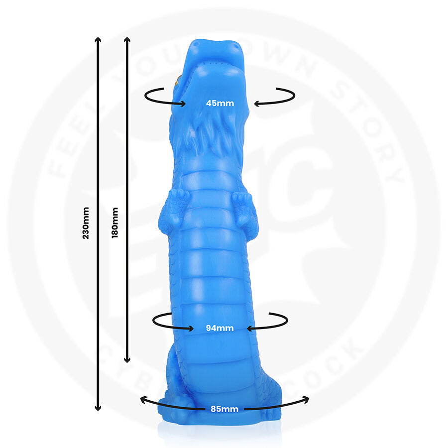 Gode Dragon Naga Céleste Silicone Texturé Ventouse 230 mm - Epic Cybersilicock