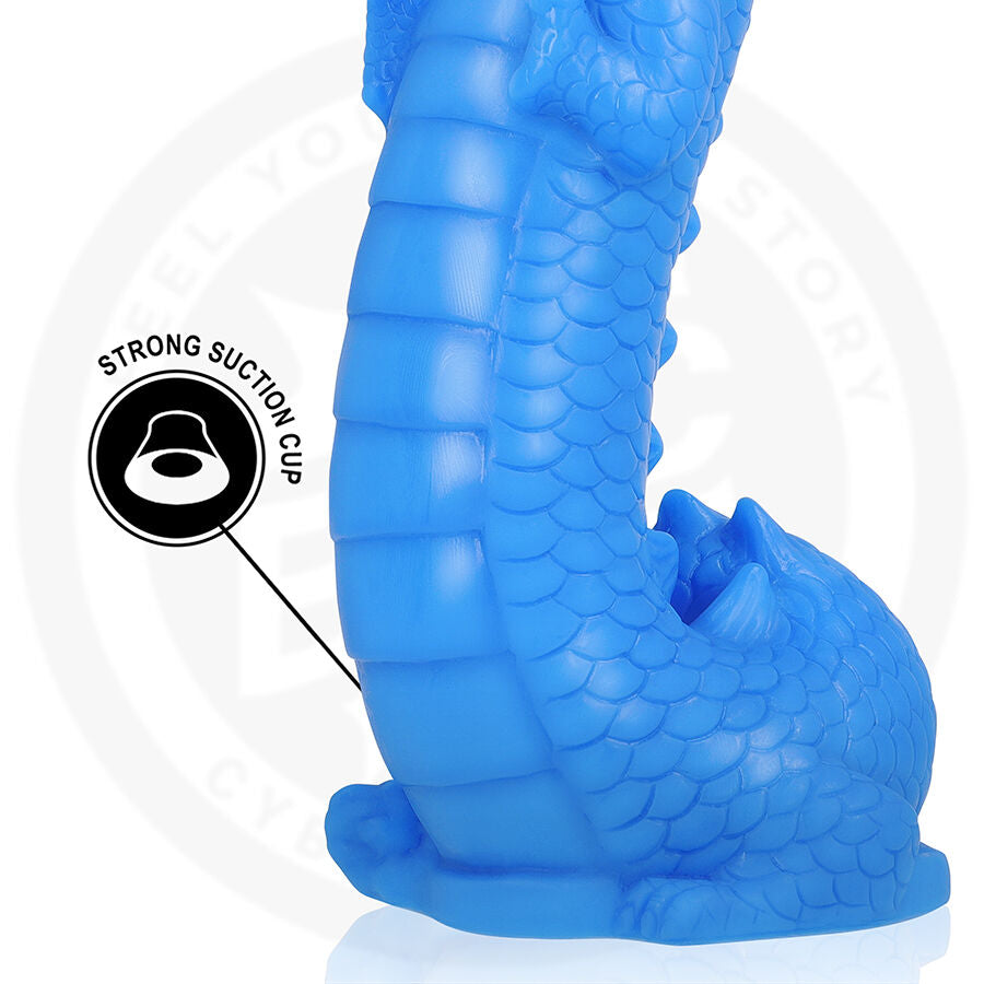 Gode Dragon Naga Céleste Silicone Texturé Ventouse 230 mm - Epic Cybersilicock
