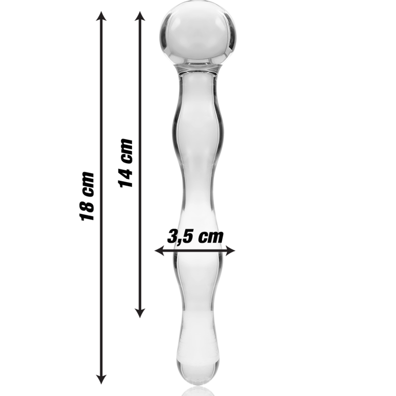 Gode en Verre Borosilicate Nebula Modèle 13 Clair 18 cm
