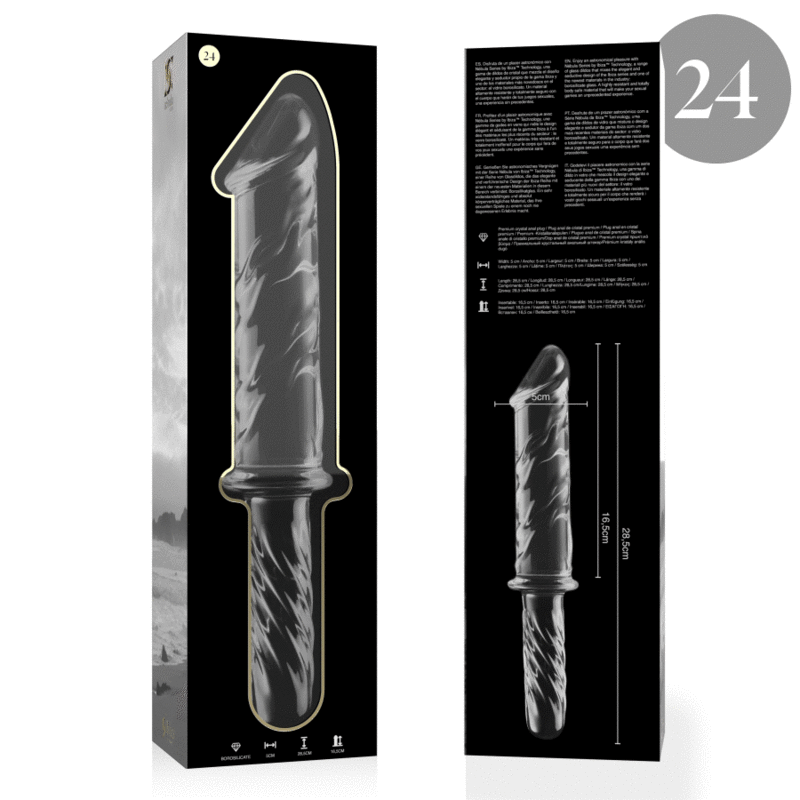 Gode en Verre Borosilicate Nebula Modèle 24 Clair 28,5 cm