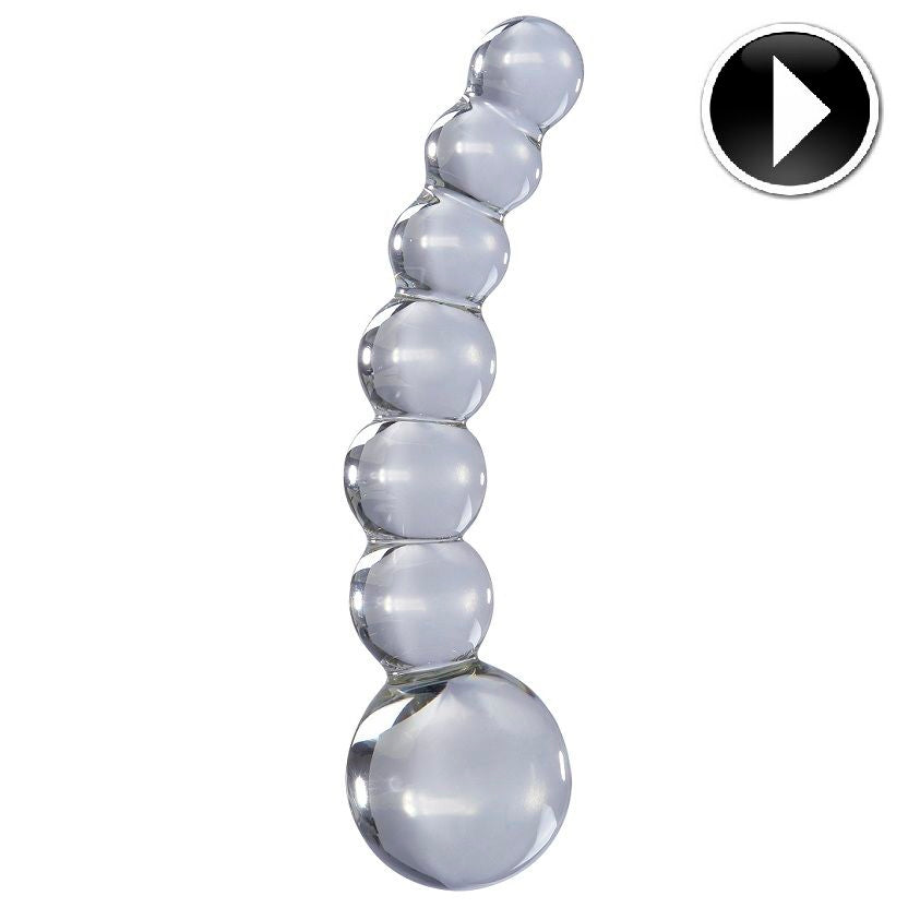 Gode en Verre Perles Graduées N.66 Stimulation Point G et P - Icicles