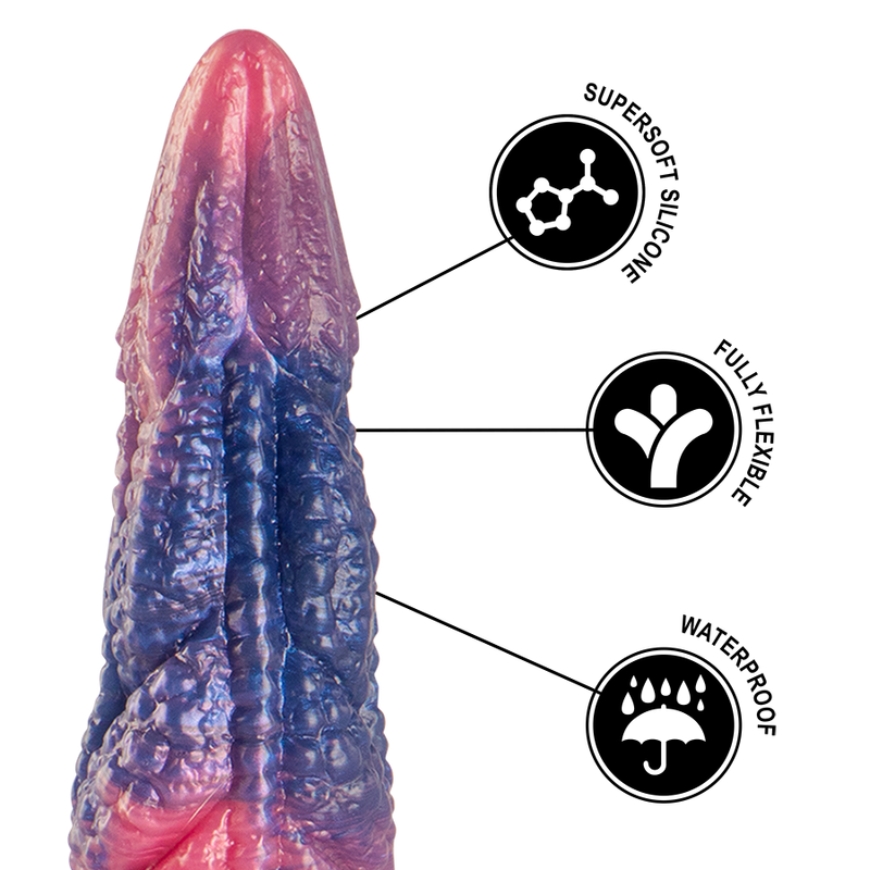 Gode Fantasy Dionysus Silicone Couleurs Vibrantes 20 cm - Epic Cybersilicock