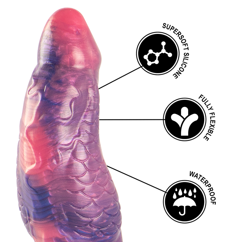 Gode Fantasy Medusa Silicone Texturé Base Ventouse 17 cm - Epic Cybersilicock