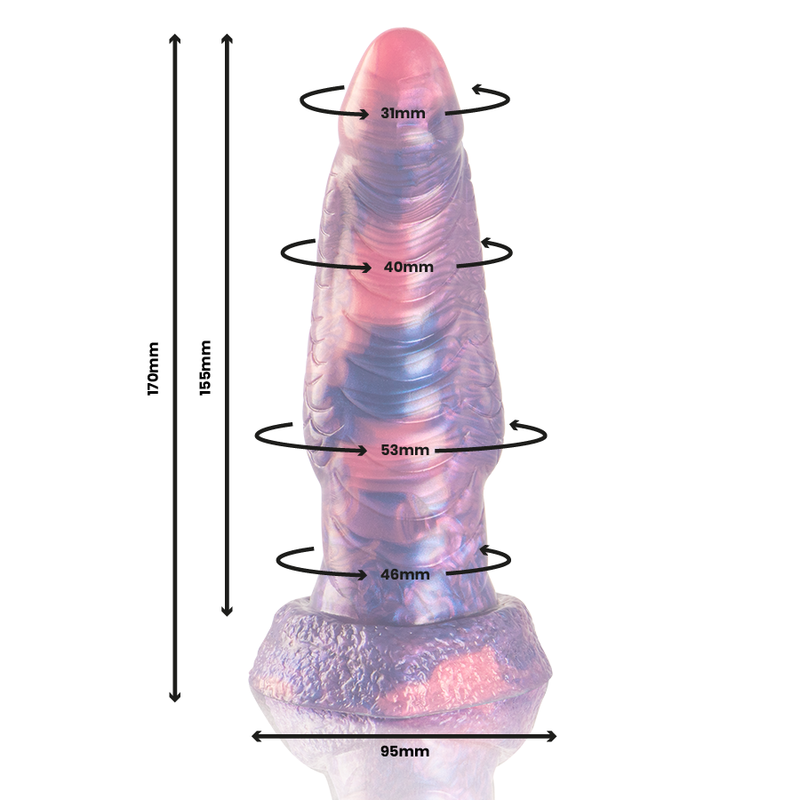 Gode Fantasy Medusa Silicone Texturé Base Ventouse 17 cm - Epic Cybersilicock