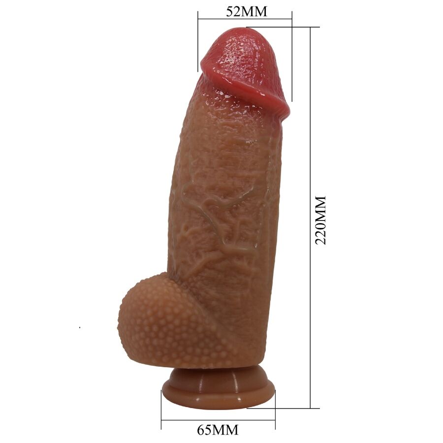 Gode Réaliste Achille Ventouse Silicone Veiné 22 cm - Pretty Love
