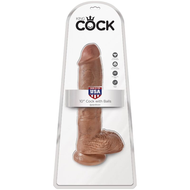 Gode Réaliste avec Testicules Ventouse 5 Tailles - King Cock