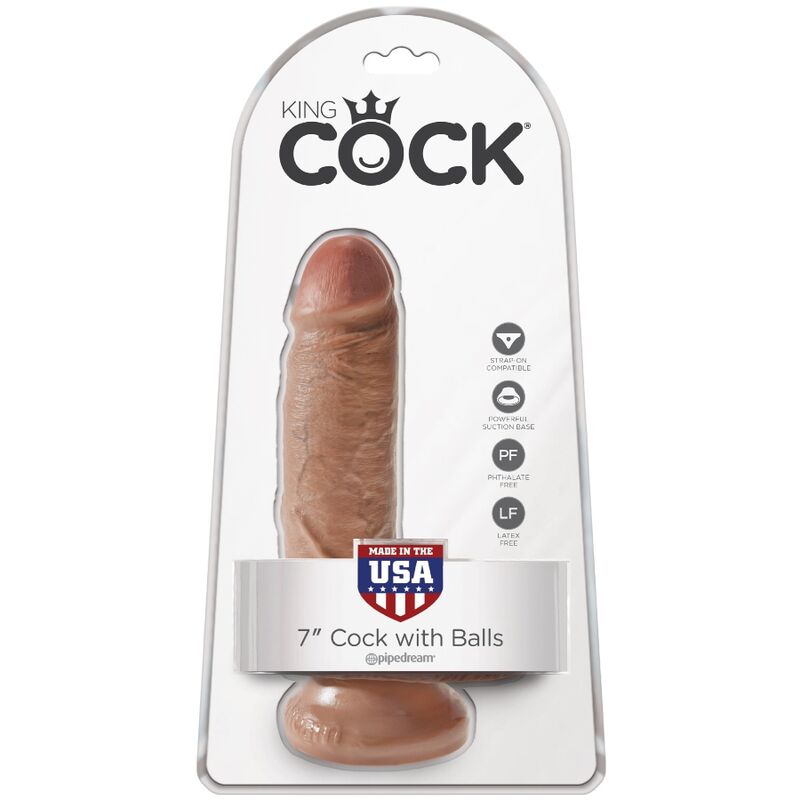 Gode Réaliste avec Testicules Ventouse 5 Tailles - King Cock