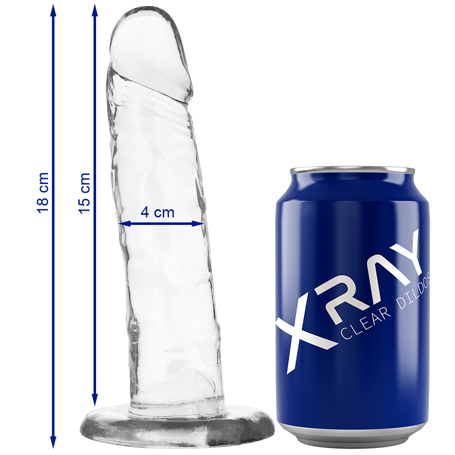 Gode ventouse X Ray — 18 cm - ø 4 cm