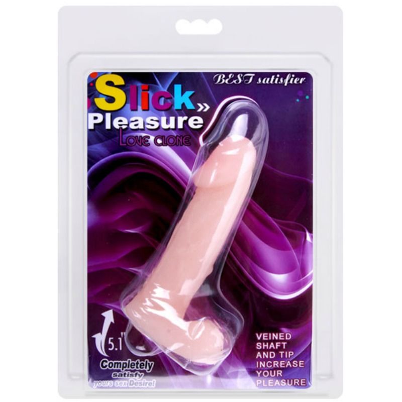 Gode Réaliste Slick Pleasure Flexible Texture Veinée Unisexe - Baile