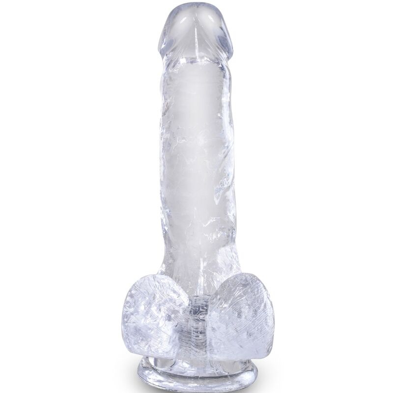 Gode Réaliste Translucide King Cock Clear - Ventouse Compatible Harnais