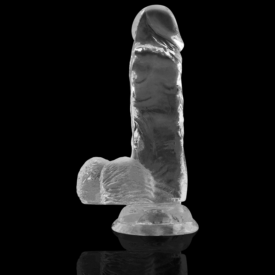 Gode Réaliste Transparent Testicules 4 Tailles Ventouse - X Ray