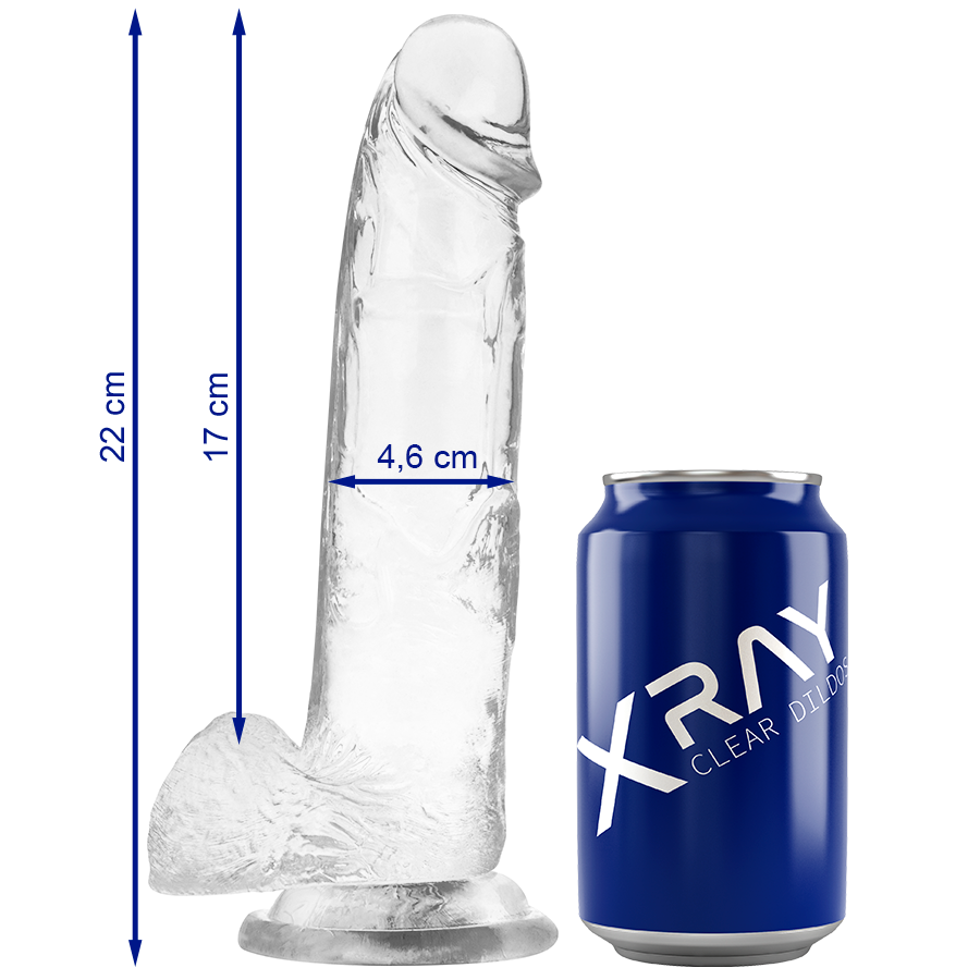 Gode ventouse X Ray — 22 cm