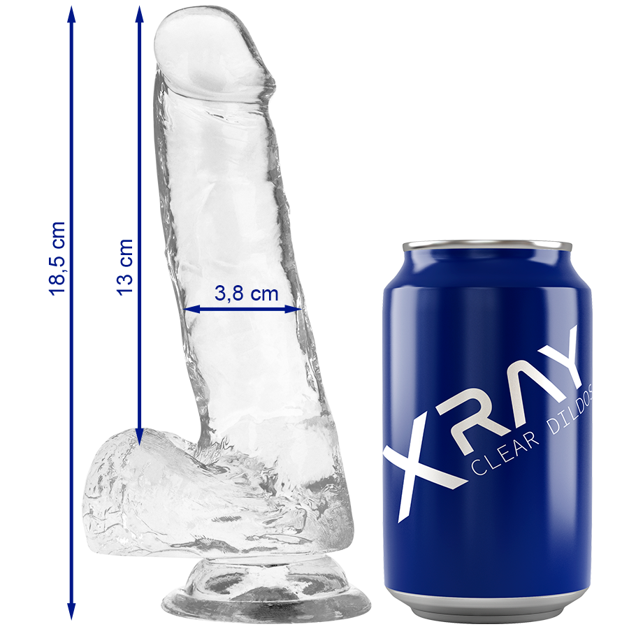Gode ventouse X Ray — 18.5 cm