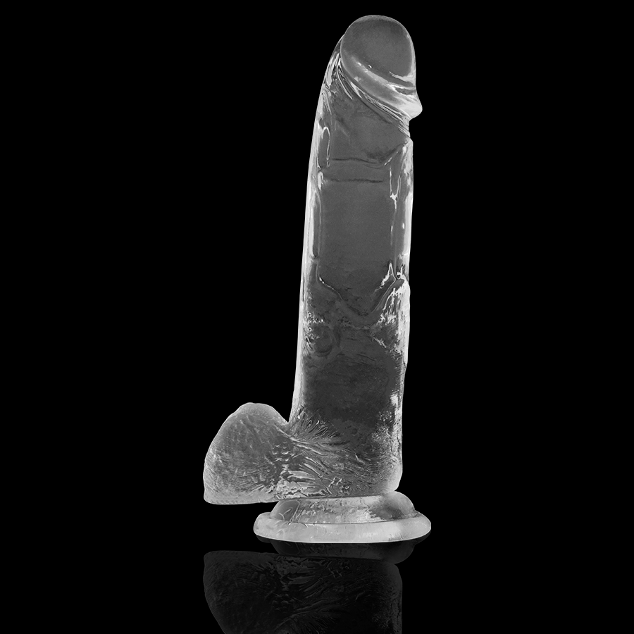 Gode Réaliste Transparent Testicules 4 Tailles Ventouse - X Ray
