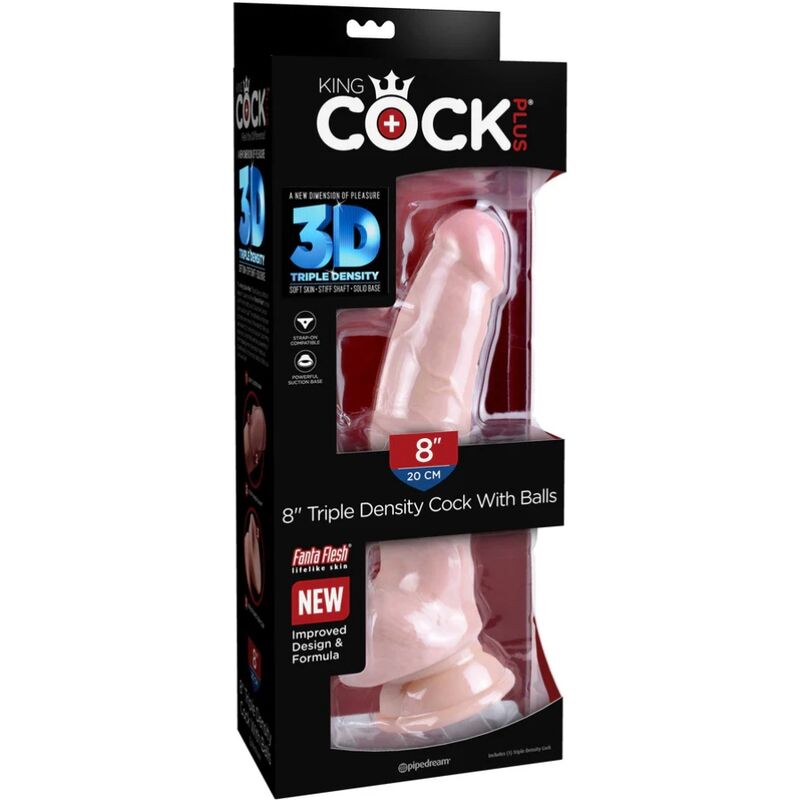 Gode Réaliste Triple Densité Ventouse - King Cock