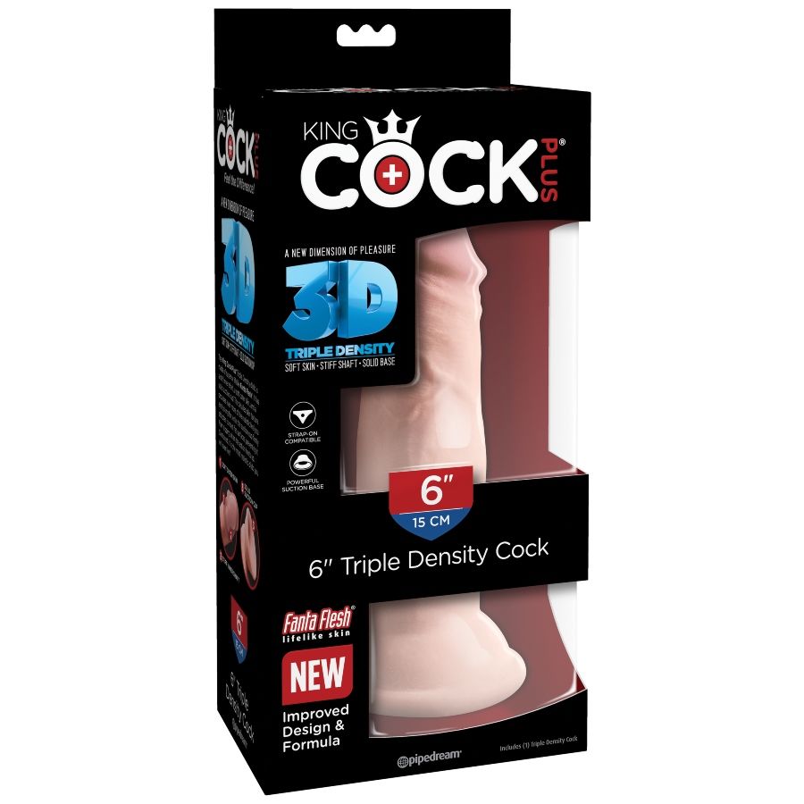 Gode Réaliste Triple Densité Ventouse - King Cock