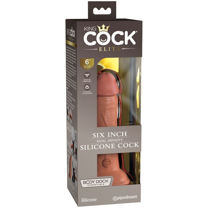 Gode Réaliste Ventouse Elite Silicone Dual Density - King Cock