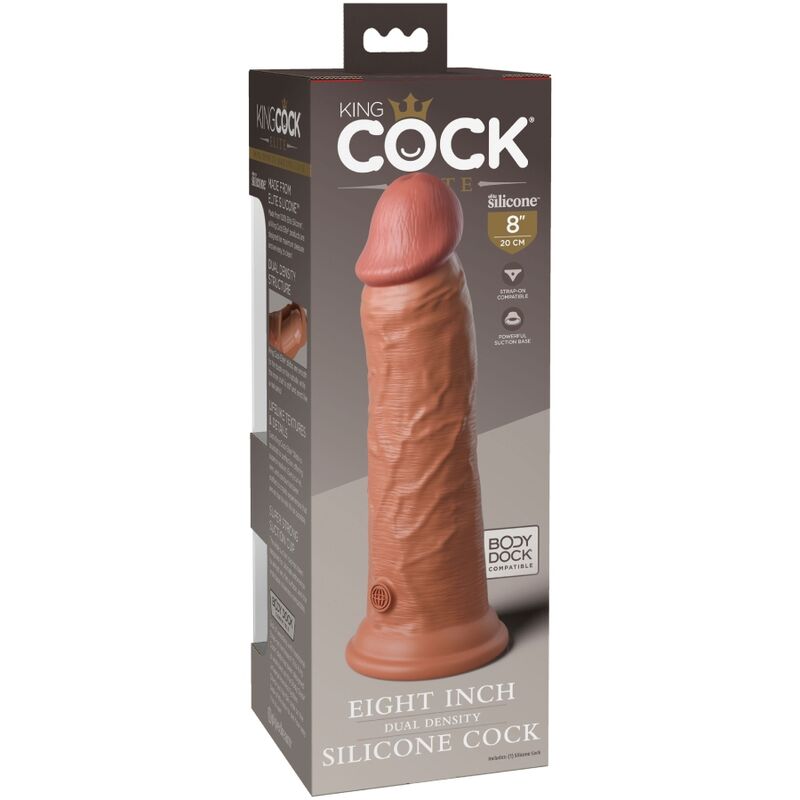 Gode Réaliste Ventouse Elite Silicone Dual Density - King Cock