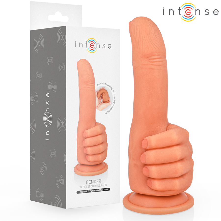 Gode Stimulateur Point G Bender Flexible Ventouse 11,3 cm - Intense