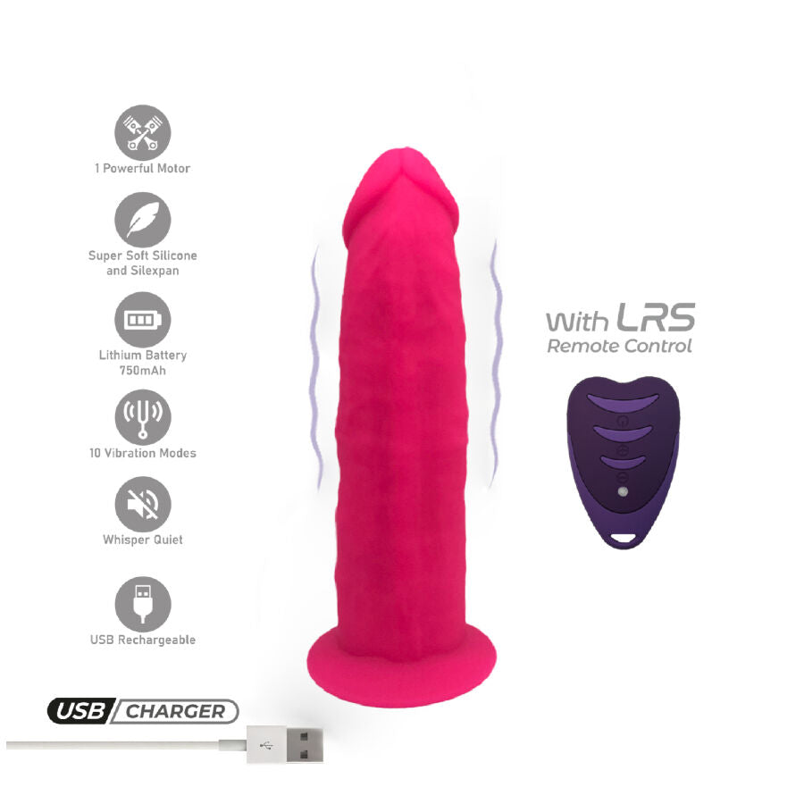 Gode Vibrant Réaliste Modèle 2 Télécommande 10 Modes 17 cm - Silexd