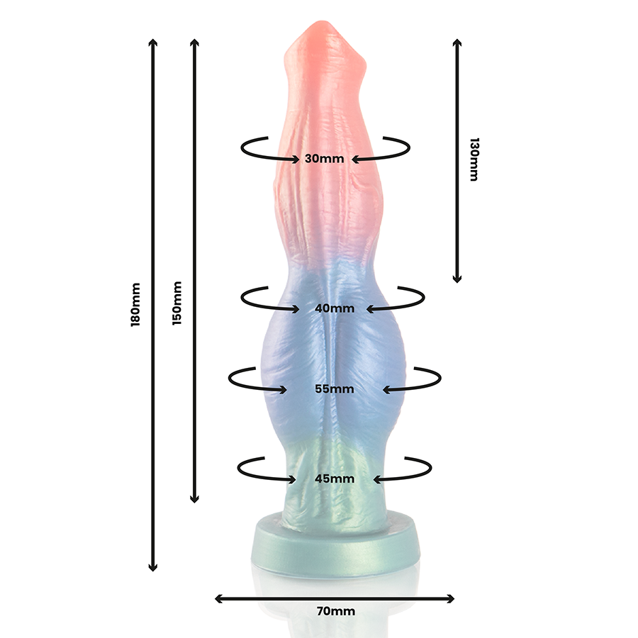 Gode Vibrant Télécommandé Arion Silicone Rechargeable XXL - Epic Cybersilicock