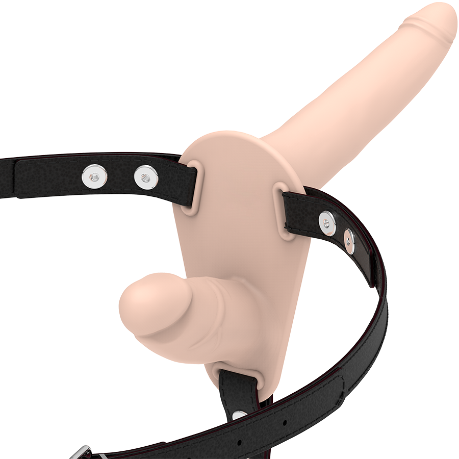 Harnais Double Pénétration Silicone - Rechargeable - Fetish Submissive