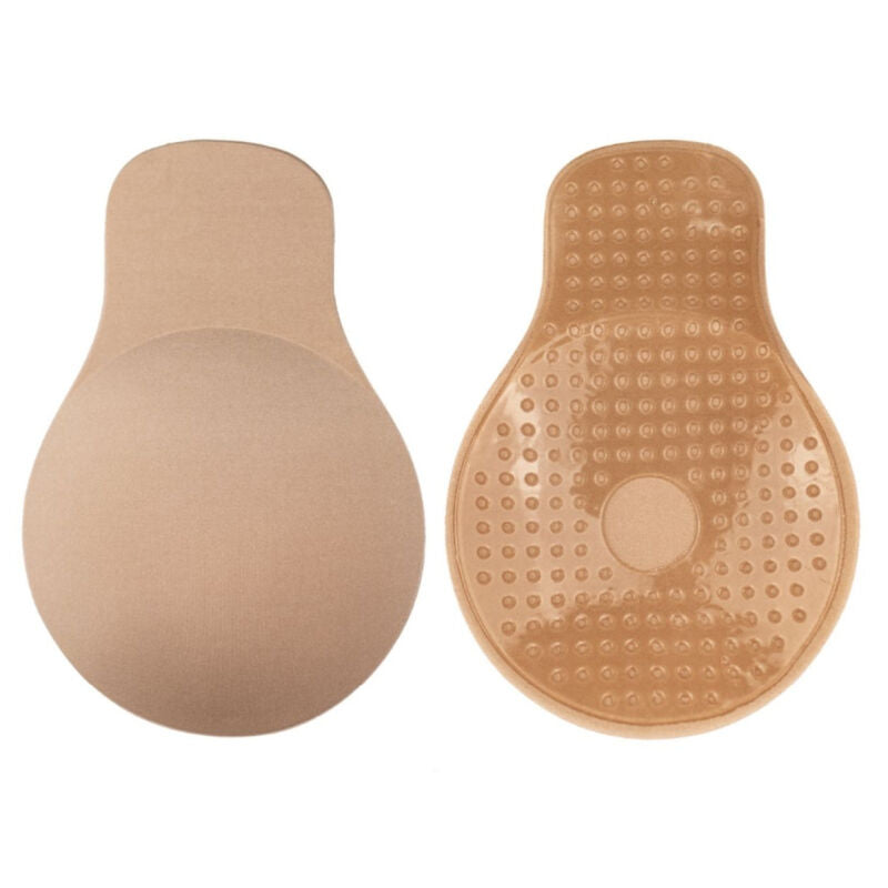 Beige fabric push-up breast lifter size m
