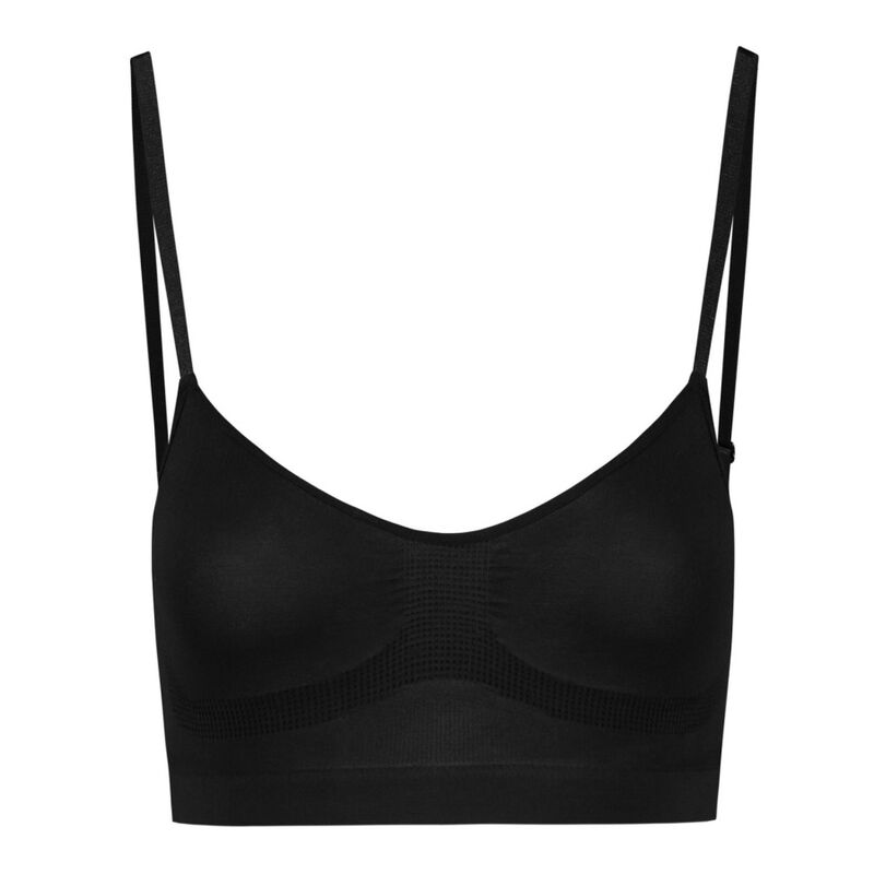 BYE-BRA - MEDIUM CONTROL BLACK STAINLESS STEEL BRA SIZE XL