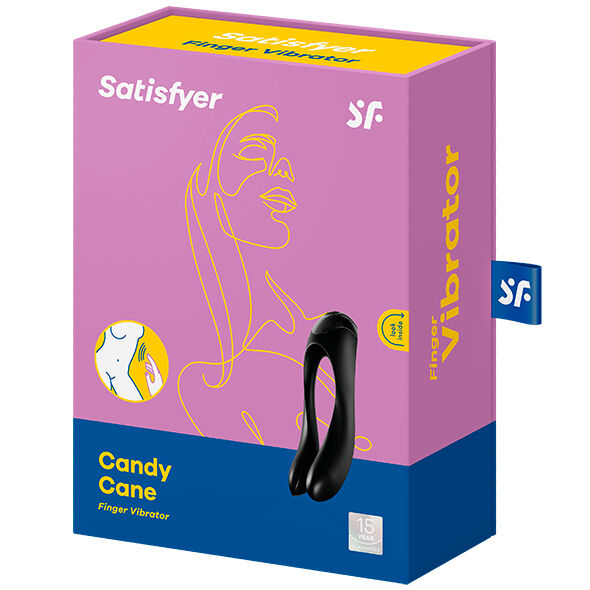 Vibromasseur Doigt Candy Cane Silicone Compact IPX7 Rechargeable - Satisfyer