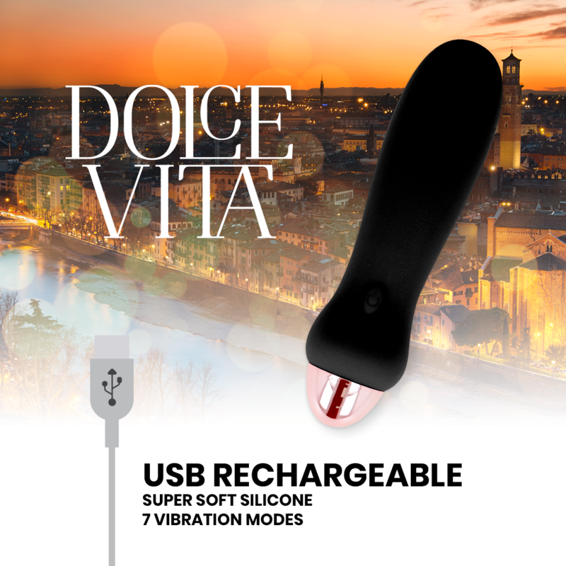 Rechargeable vibrator five black 7 speeds