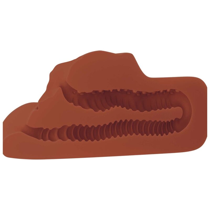 PDX PLUS - DOUBLE STROKER VAGINAL AND ANUS MASTURBATOR PERFECT PUSSY BROWN