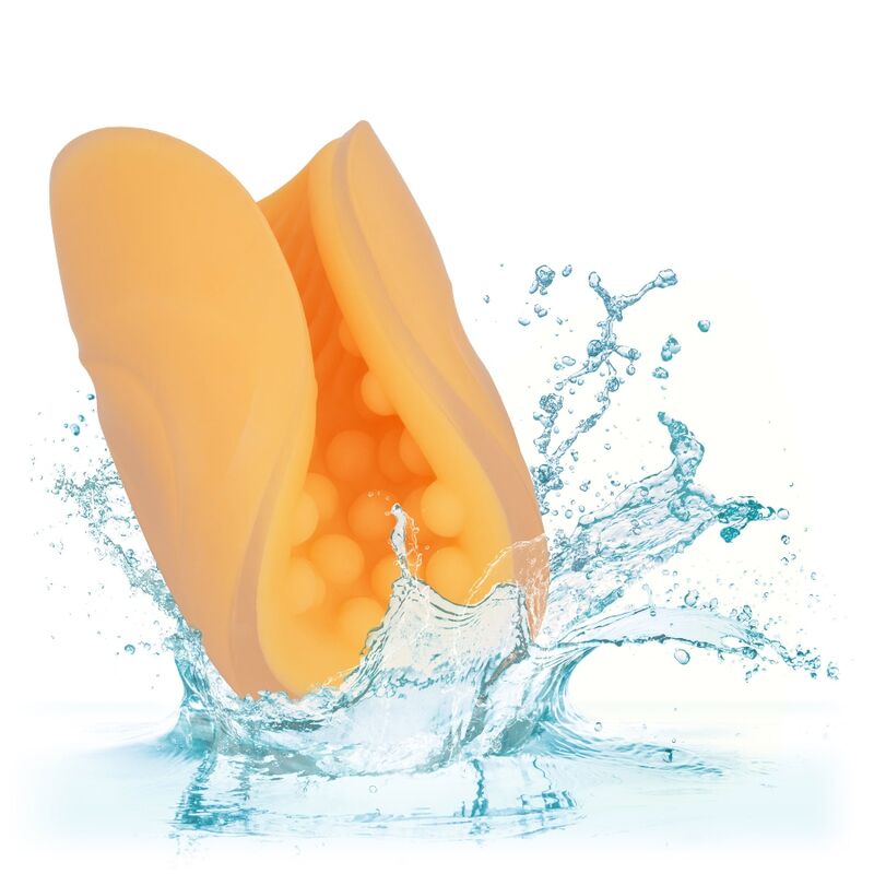 Orange pearl grip masturbator