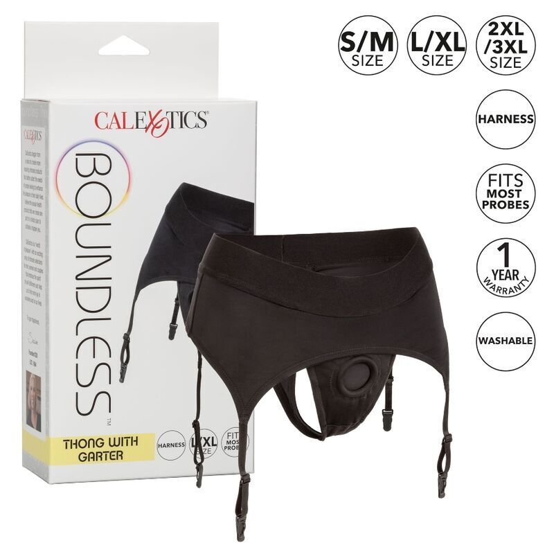 CALEXOTICS - BOUNDLESS STRING WITH GARTER S/M