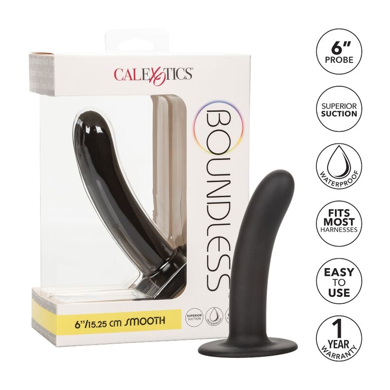 Boundless dildo 15.25 cm compatible smooth harness