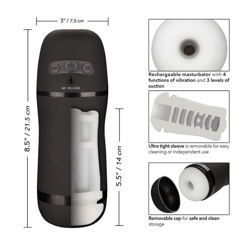 Optimum power stroker vibration and suction functions