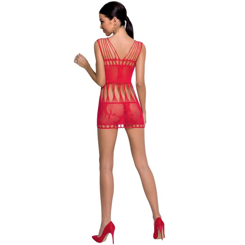 Woman bs090 red bodystocking one size