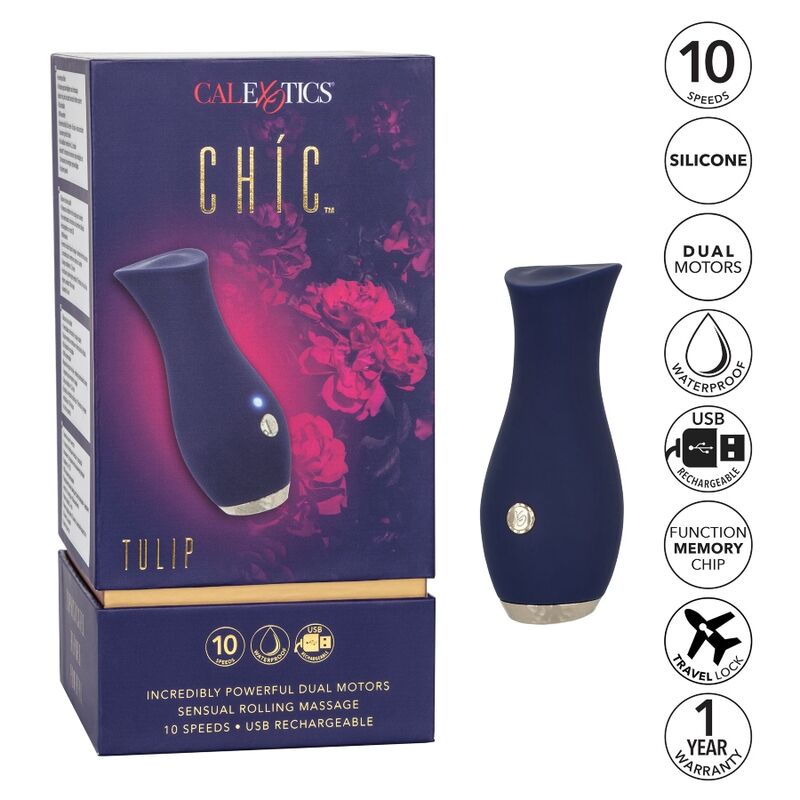 Chic blue tulip massager