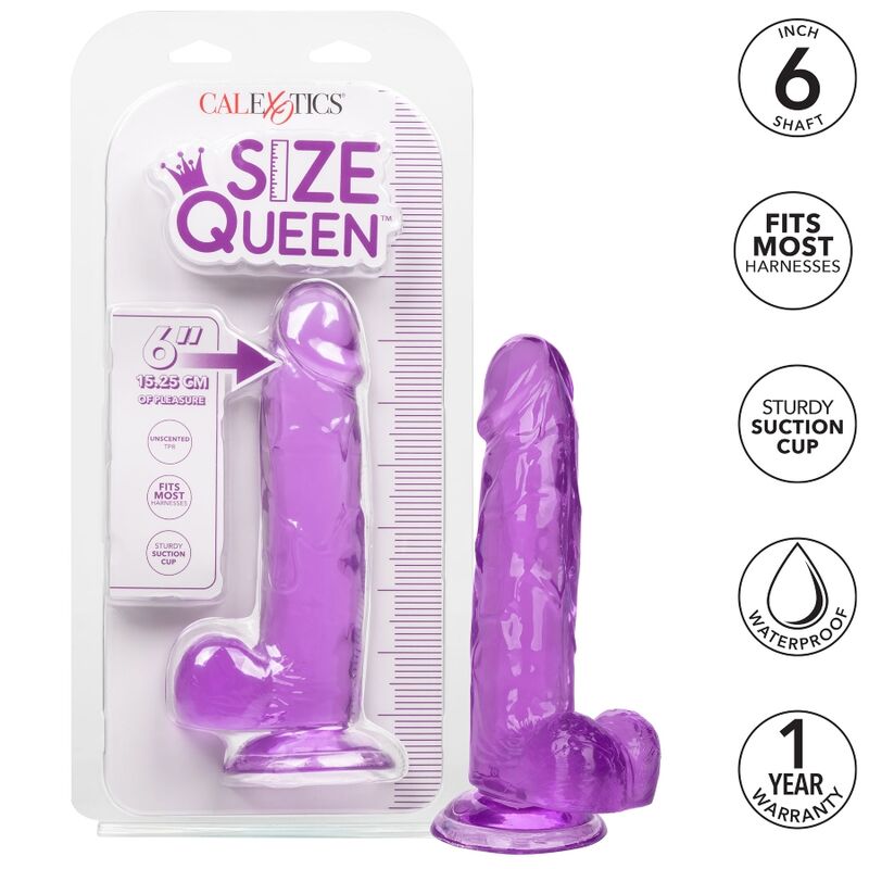 CALEXOTICS - QUEEN SIZE DILDO, PURPLE, 15.3 CM