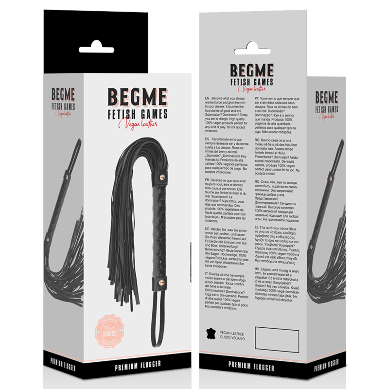 Black edition flogger in vegan leather